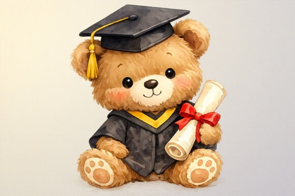 Download Whimsical Graduation Bear PNG Clipart - Graduation Collection