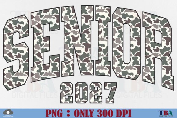 Download Senior Camo PNG, Graduation Senior 2027 - Graduation Collection