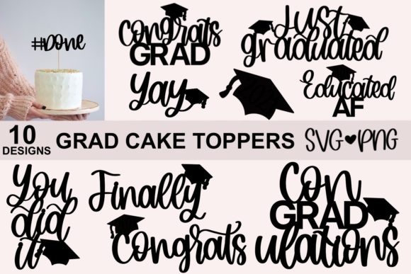 Download Graduation Cake Topper SVG Bundle - Graduation Collection