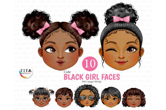 Download Cute Black Girl Faces Clipart - Cute Collection