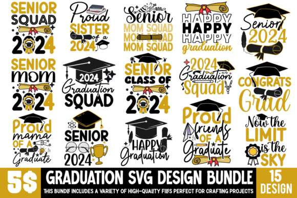 Download Graduation SVG DEsign BUndle - Graduation Collection